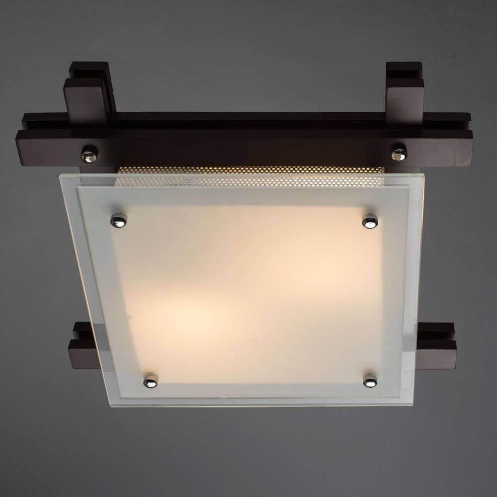 Arte Lamp Archimede Коричневый/Белый Светильник потолочный 2x60W 2xE27 A6462PL-2CK — миниатюра 3