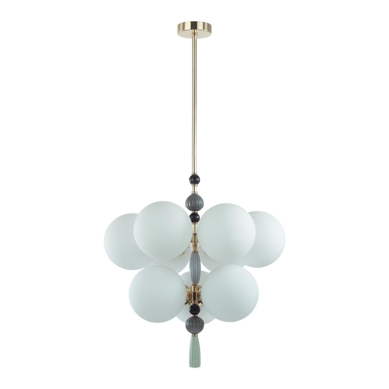 Odeon Light 5405/9 MODERN ODL_EX23 35 золотой/серый/зеленый/белый матовый металл/керамика/стекло Люстра E14 9*40W PALLE — миниатюра 1