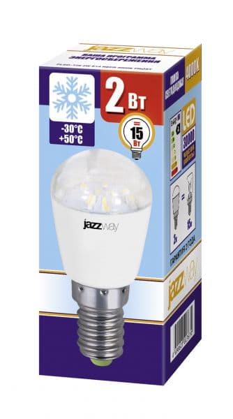 Jazzway Лампа светодиодная (LED) трубчатая d26мм E14 2Вт 220-230В матовая нейтральная холодно-белая 4000К .1007674 — миниатюра 2