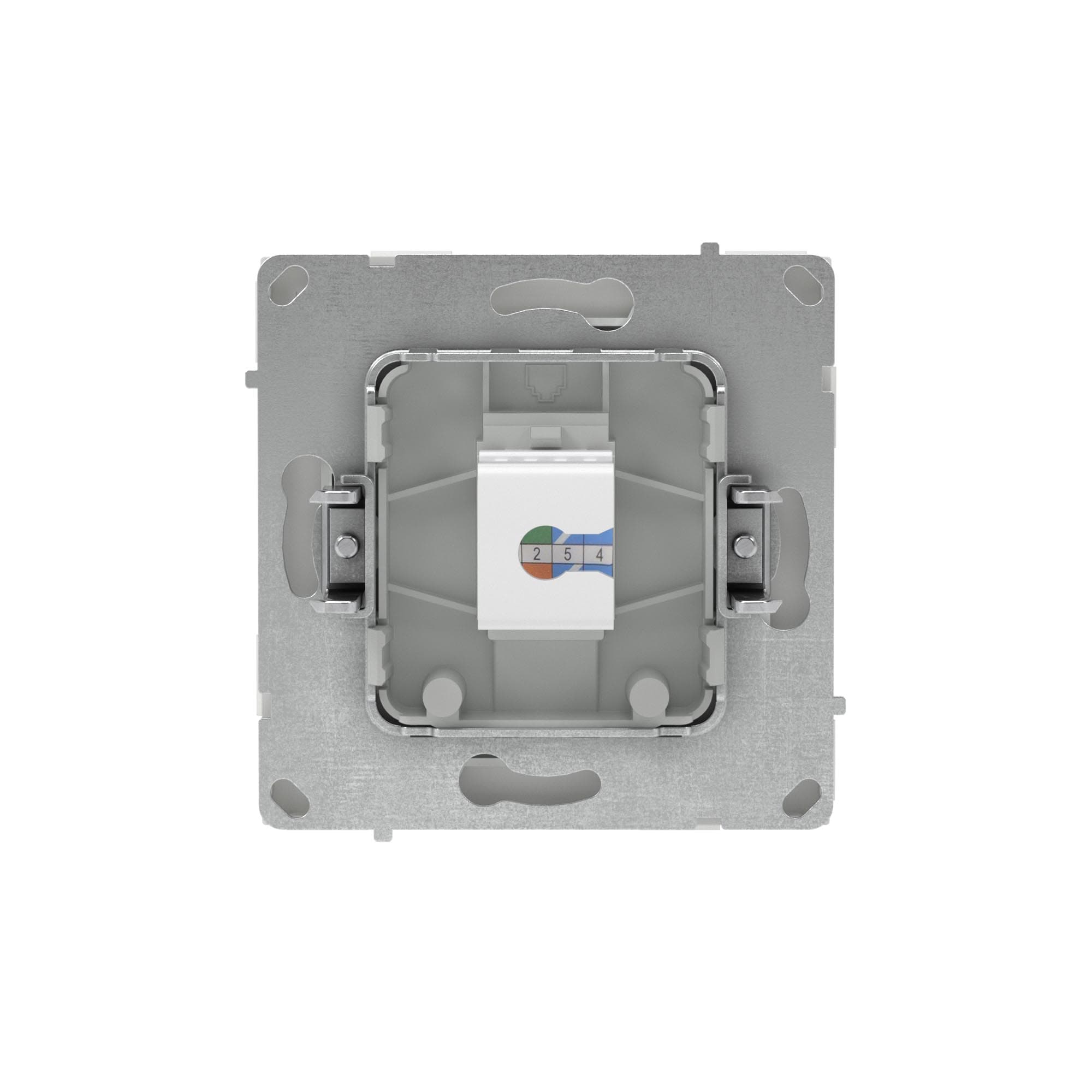 DKC KANT Компьютерная розетка RJ-45 без шторки, кат.6А одинарная,белый песок — миниатюра 3
