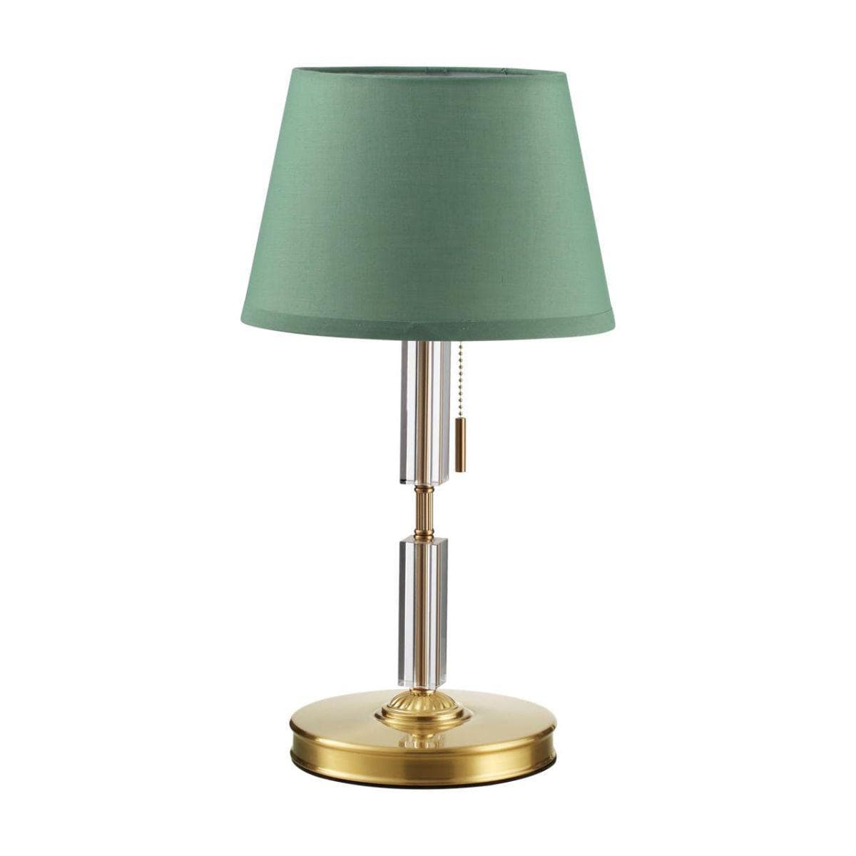 Odeon Light 4887/1T MODERN ODL_EX22 53 бронзовый/зеленый/абажур ткань Настольная лампа E27 1*60W LONDON — миниатюра 1