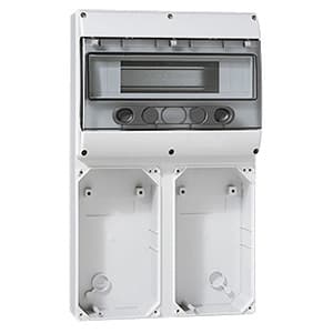 Legrand P17 Осн.щит.12М + 2лиц.пан.4роз.16А 220х125 IP66 057708