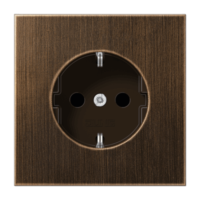 JUNG SCHUKO®-розетка 16 A / 250 B ~, латунь Antik ME1521AT