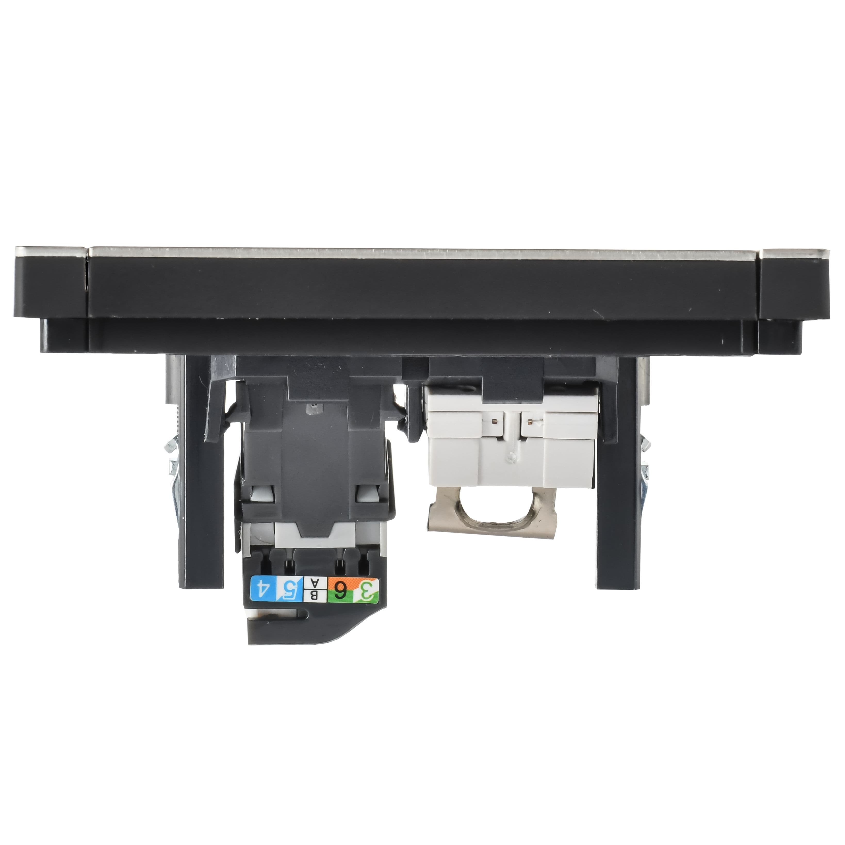 IEK FORTE&PIANO Металл Шампань Розетка двойная RJ11+RJ45 кат.5E FP635M — миниатюра 5