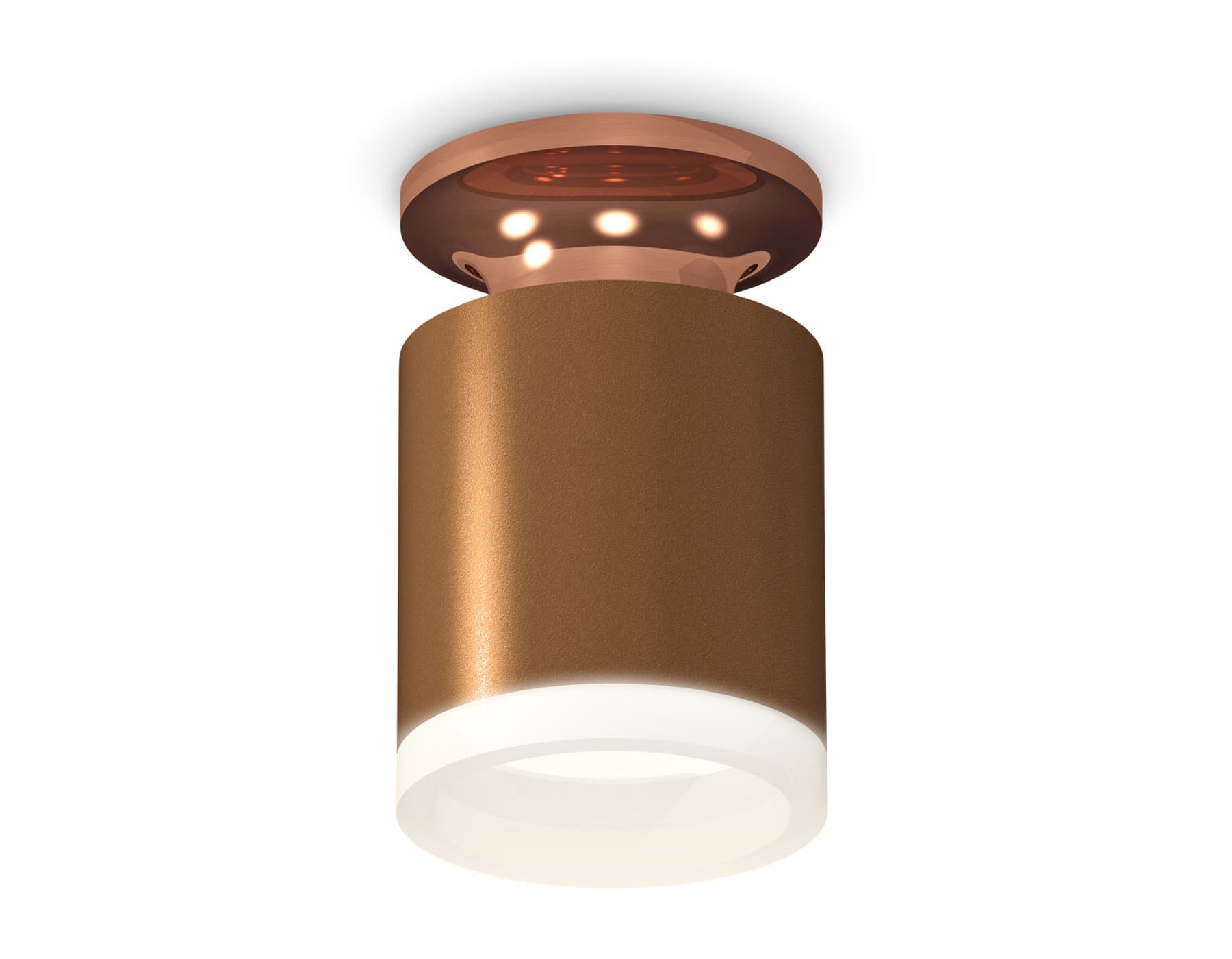 Ambrella Комплект накладного светильника XS6304152 SCF/PPG/FR кофе песок/золото розовое полированное/белый матовый MR16 GU5.3 (N6906, C6304, N6245) — миниатюра 1