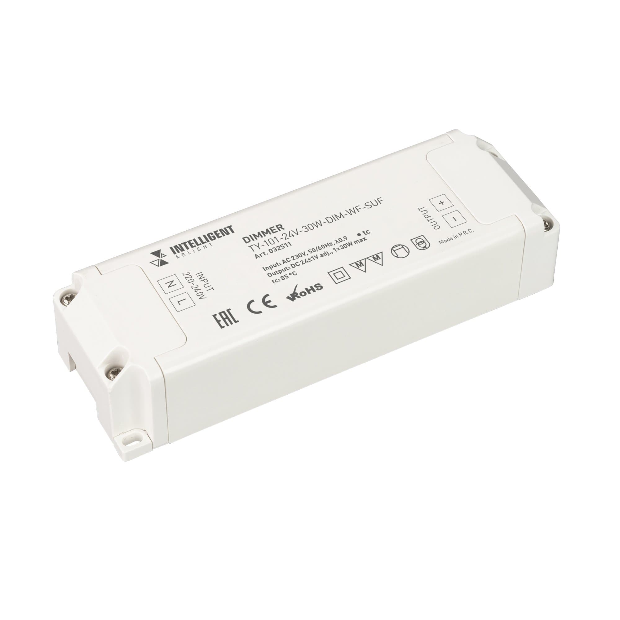 Arlight INTELLIGENT Диммер TY-101-24V-30W-DIM-WF-SUF (230V, WIFI, 433MHz, 1х1.25A) (INTELLIGENT Пластик) 032511
