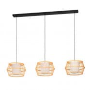 Eglo 390234 Подвесной светильник HL/3 E27 bl/bamboo/wh 'MONTERROSO'
