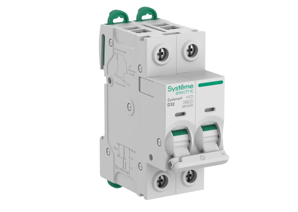 Systeme Electric Systeme9 Автоматический выключатель (АВ) D 32A 2P 6kA 400В