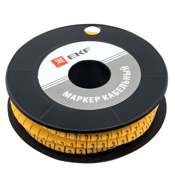EKF PROxima Маркер кабельный 4,0 мм2 "3" (500 шт.) (ЕС-2) — миниатюра 2