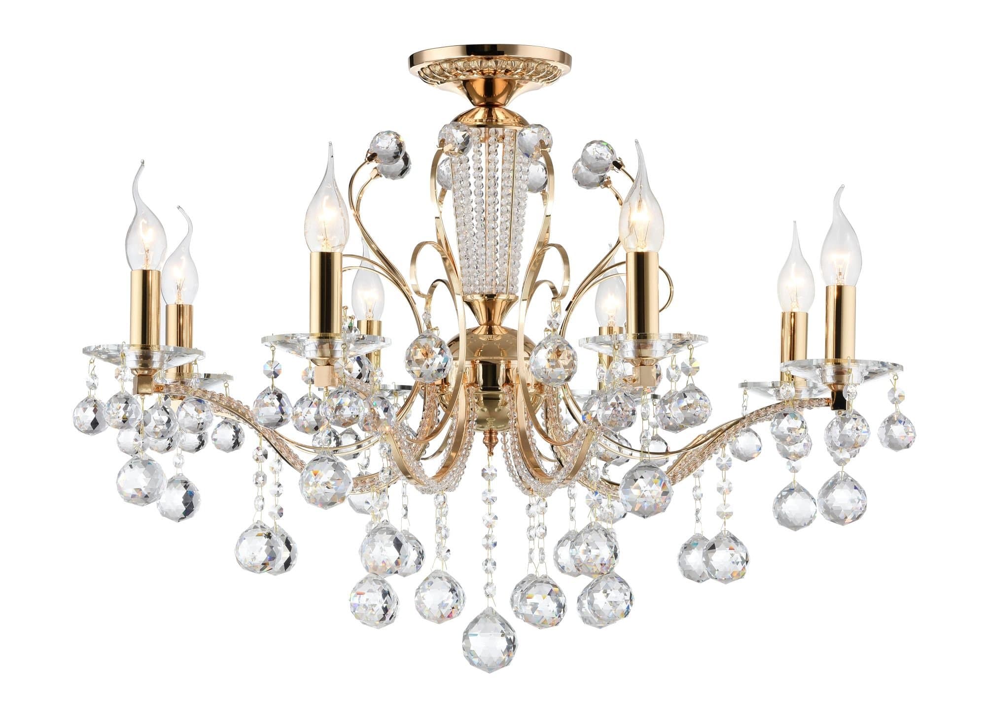 Freya Crystal Marlin Золото Люстра E14 40W FR1130-PL-08-G — миниатюра 5