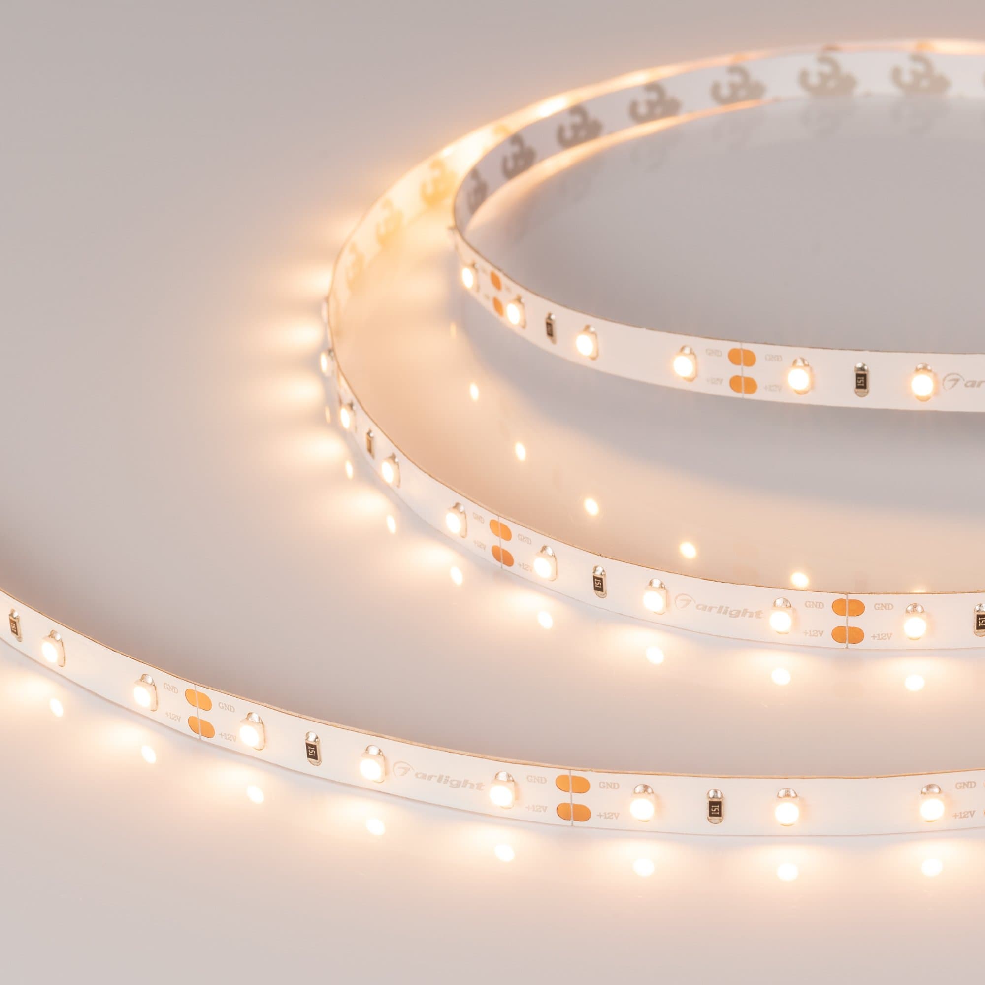 Arlight Светодиодная лента RT 2-5000 12V Warm2700 (3528, 300 LED, CRI98) (4.8 Вт/м, IP20) 021420(1) — миниатюра 3