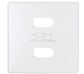 Simon 82 Concept Матовый белый, Накладка для зарядного устройства 2xUSB 8221096-090