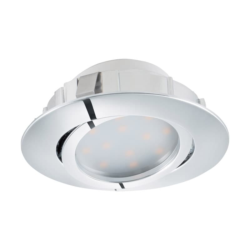 Eglo Светильник LED встраиваемый PINEDA регулир. и диммир., 1х6W(LED), Ø84, пластик, хром 95855