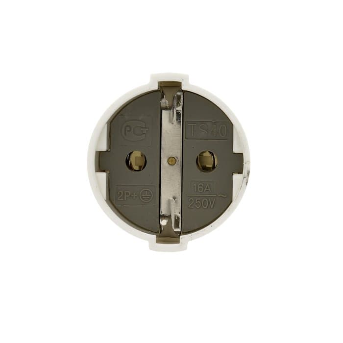 EKF PROxima Гнездо штепсельное с/з бел. 16А 250В — миниатюра 3