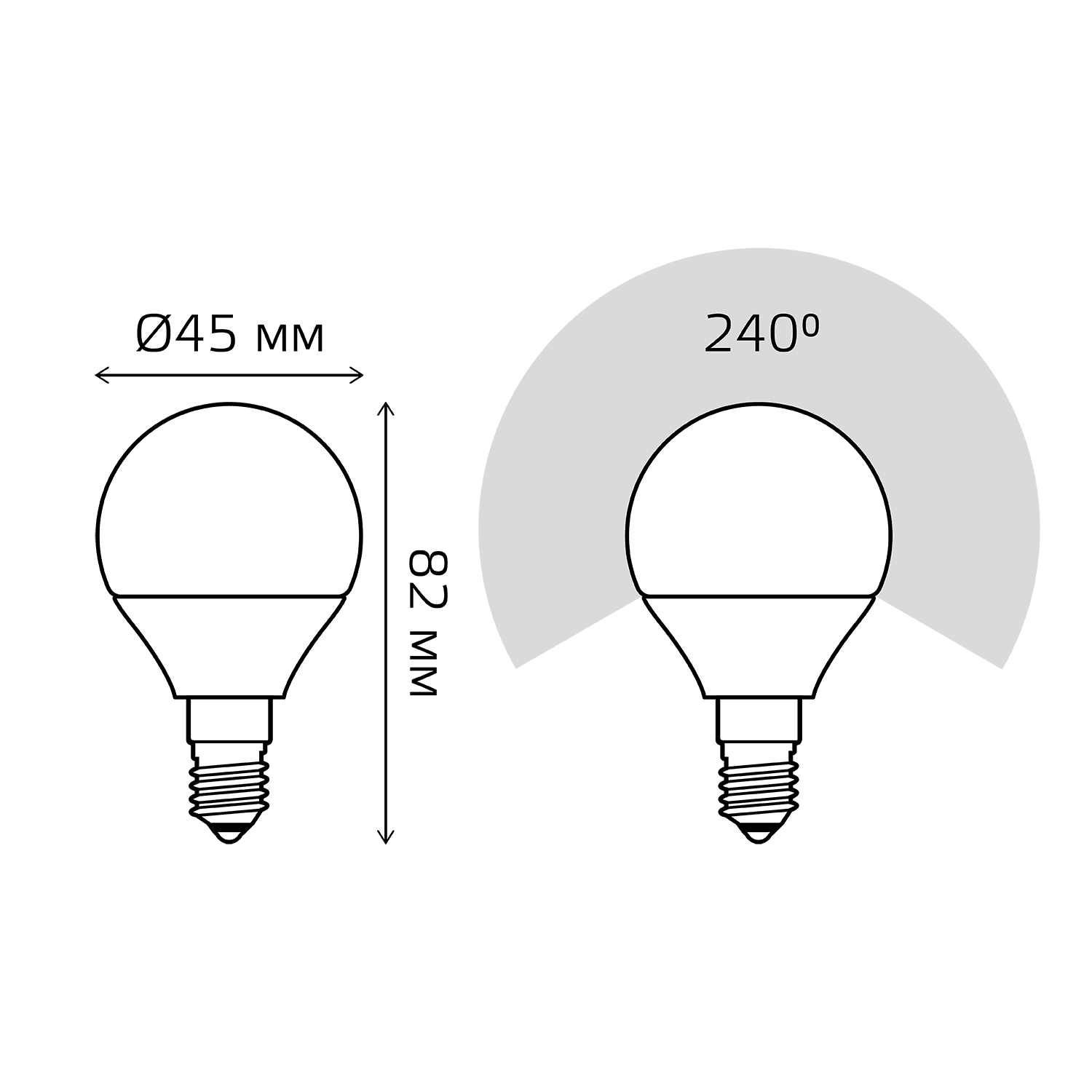 Gauss Лампа Elementary Шар 12W 950lm 6500K Е14 LED 53132 — миниатюра 2