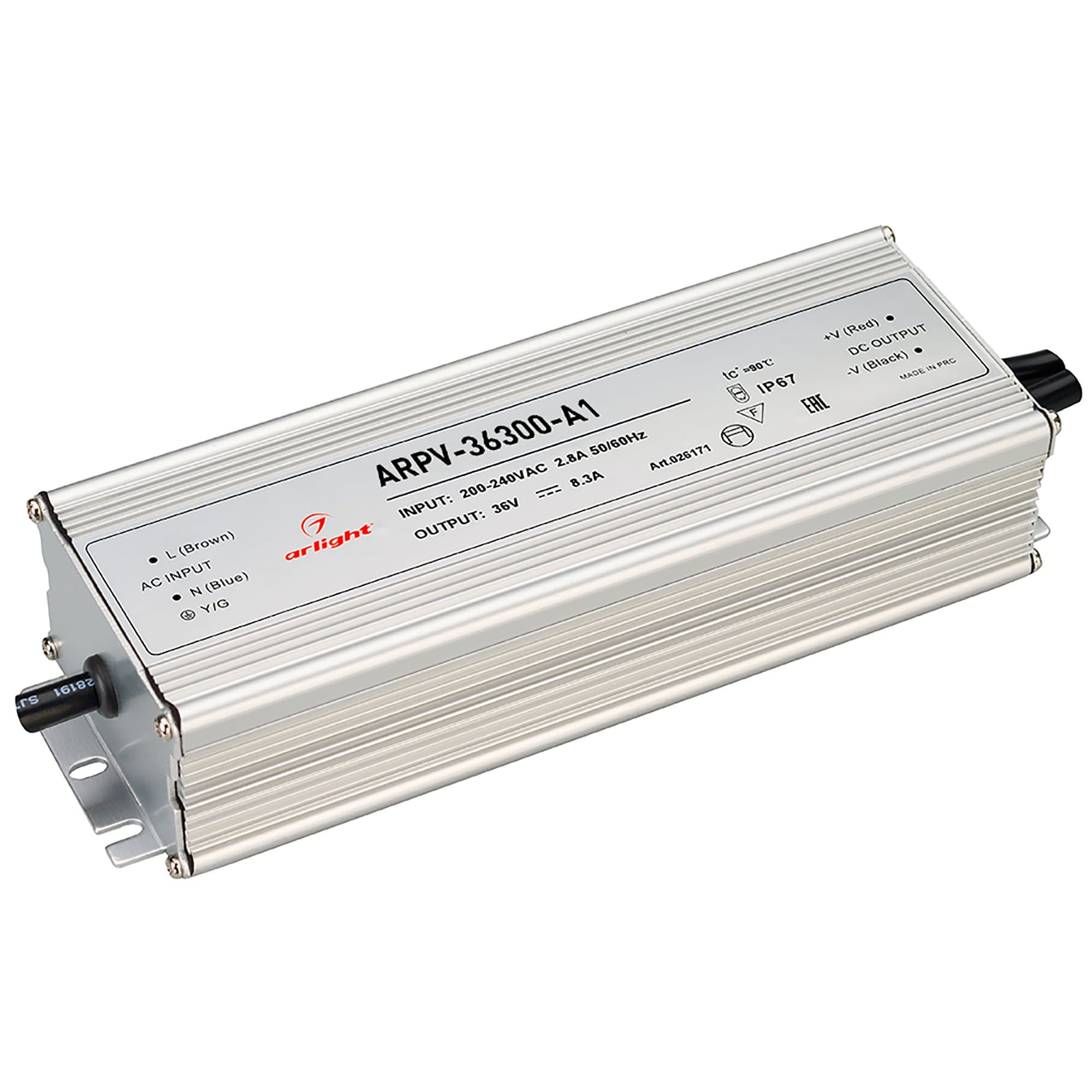 Arlight Блок питания ARPV-ST36300-A (36V, 8.3A, 300W) (IP67 Металл, 3 года) 026171 — миниатюра 1