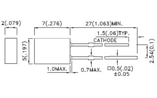 Arlight Светодиод ARL-2507UWC-1.2cd (2x5мм (прямоугольный)) 021968 — миниатюра 2