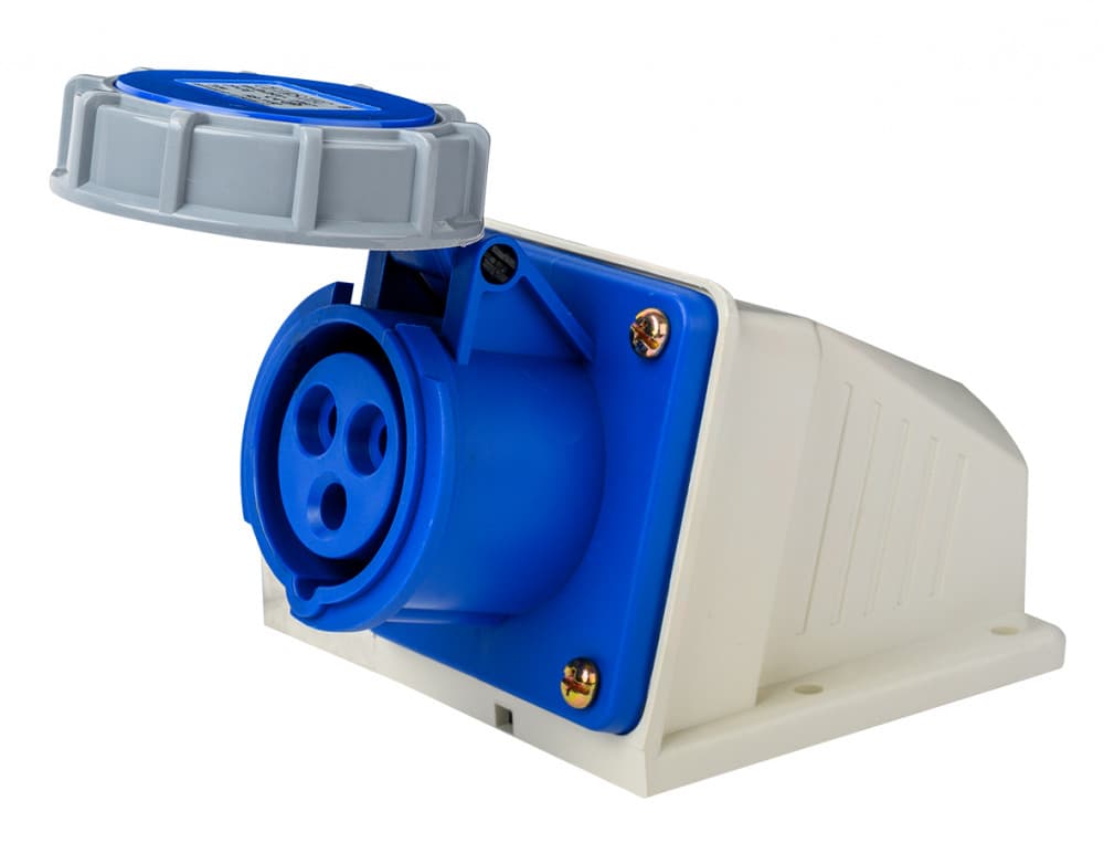 Dekraft Розетка стац. 2Р+РЕ 32А 220В IP67 РС-103