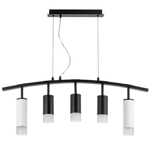Lightstar LR7358623731 Люстра RULLO 5х50W GU10 ЧЕРНЫЙ/БЕЛЫЙ (571735+214437-3+214486-2+202431-5), шт
