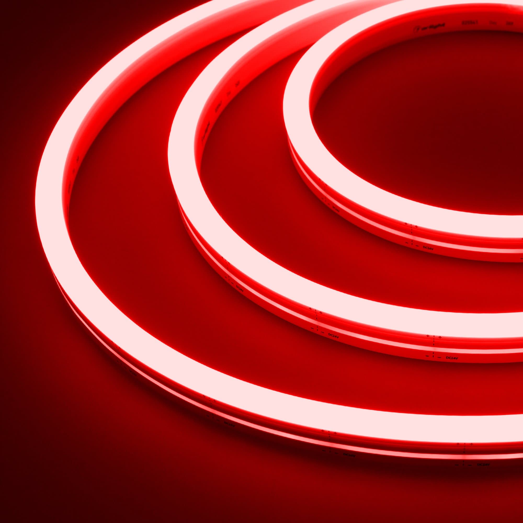 Arlight Гибкий неон ARL-MOONLIGHT-1712-SIDE 24V Red (8 Вт/м, IP67) 031020