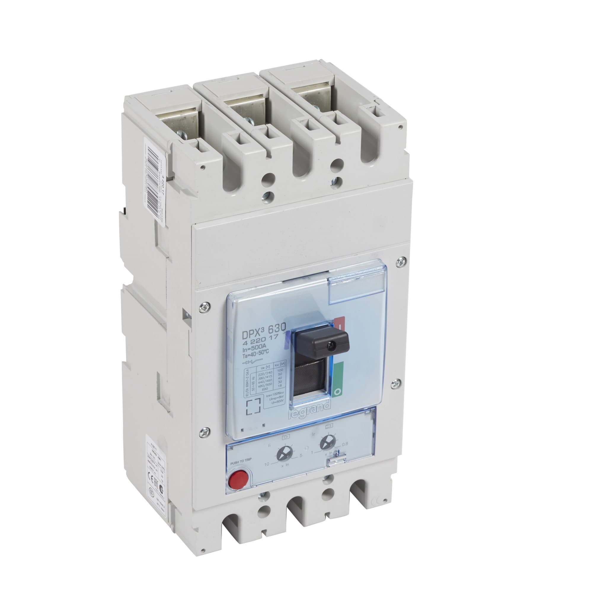 Legrand DPX3 630 Автоматический выключатель 3P 500А 50kA/термомагн.расц. 422017