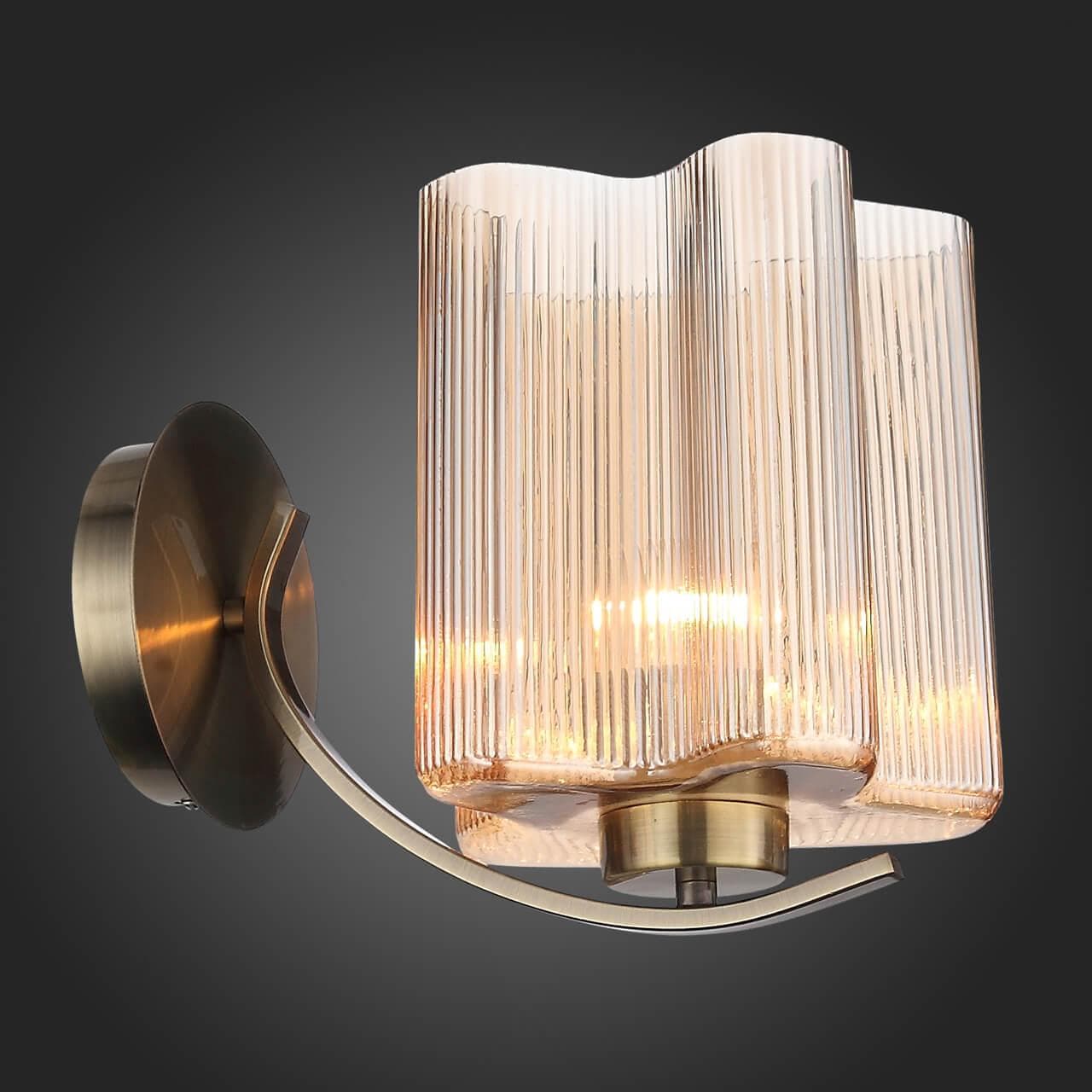 ST LUCE SL117.301.01 Бра Бронзовый/Янтарный E27 1*60W — миниатюра 4
