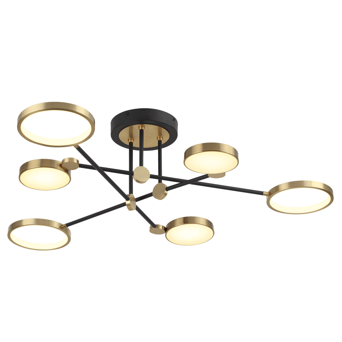 Odeon Light 4320/60CL MIDCENT ODL22 121 металл/черный с бронзой Потолочный светильник IP20 LED 60W DENZEL — миниатюра 2