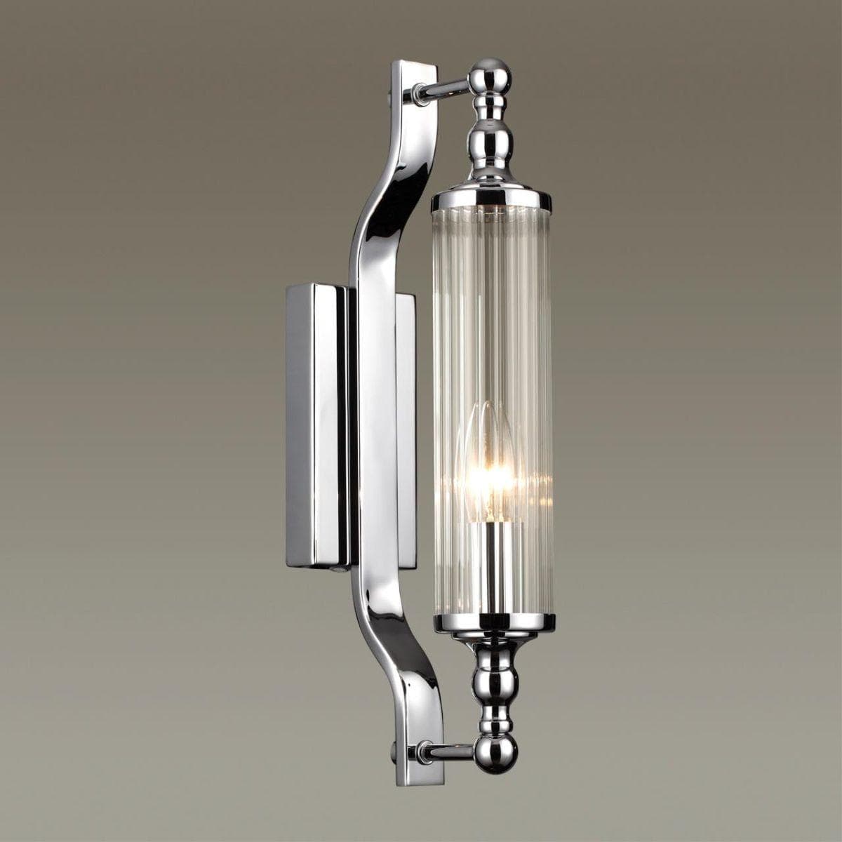 Odeon Light 4942/1W DROPS ODL22 553 хром/прозрачный/стекло Настенный светильн. E14 1*40W IP44 TOLERO — миниатюра 4