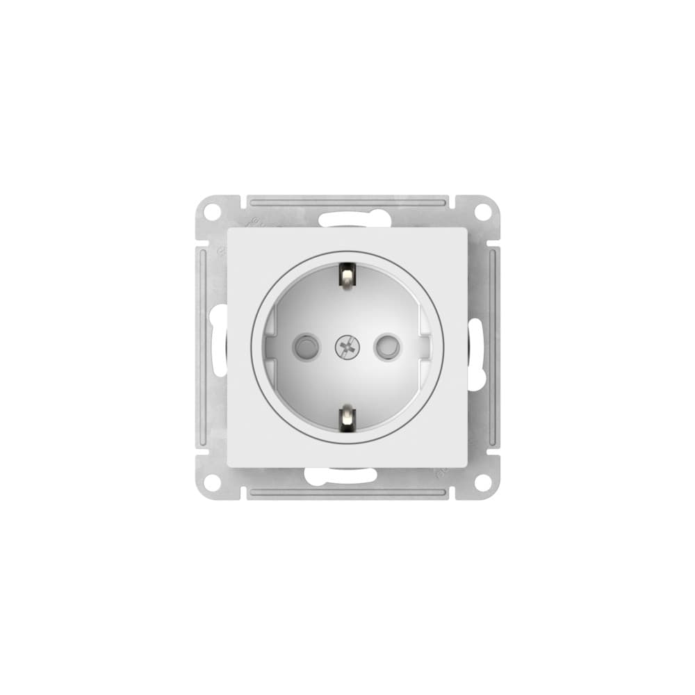 Systeme Electric AtlasDesign Art Белый Розетка с заземлением со шторками, 16А, мех., быстрозажим. клем. — миниатюра 4