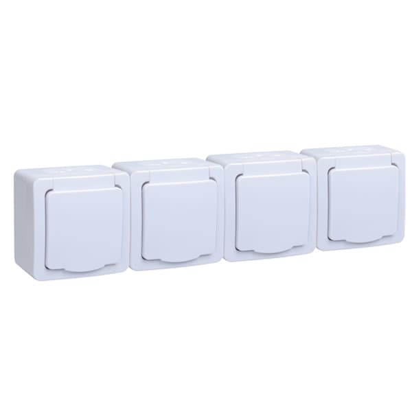 IEK GERMES PLUS РСб24-3-ГПБб роз 4м с з/к о/у IP54 (белый) — миниатюра 2