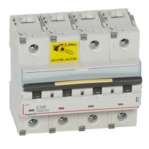 Legrand DX3 Автоматический выключатель 4P 100A (С) 10kA/16kA 409363 — миниатюра 2