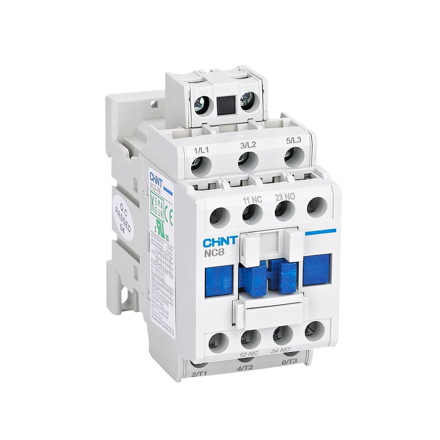 CHINT Контактор NC8-09/W 3P 9А AC/DC (100~250В) 1НО+1НЗ (R)