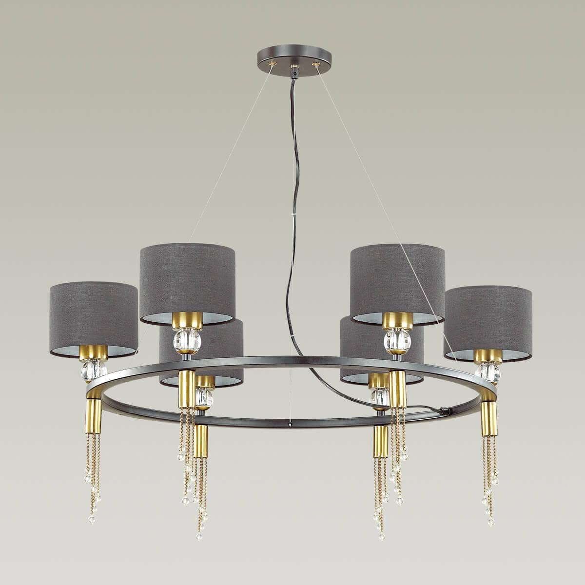 Lumion 4516/6 NEOCLASSI LN21 116 античная латунь, черный Люстра E27 6*60W 220V SANTIAGO — миниатюра 3