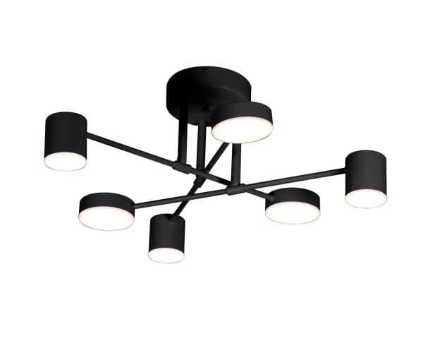 Kink Light 07645-6D,19(20) Люстра диммируемая Рапис черный/бронза w66*63 Led 3*12W+3*16W (3000-6000K) с пультом ДУ