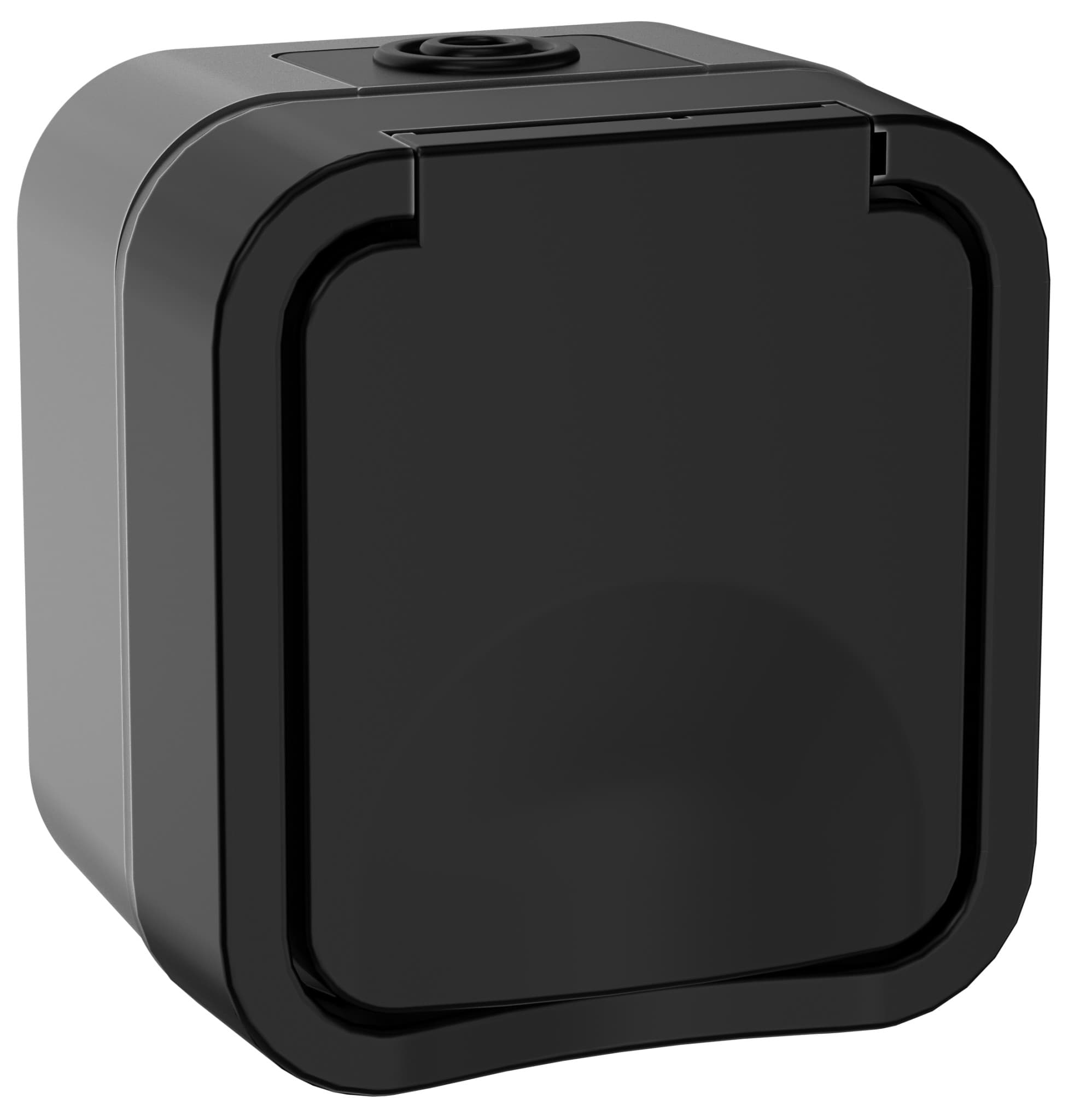 IEK TORS Розетка 1-я с з/к кр. 16А IP55 TS120 графит