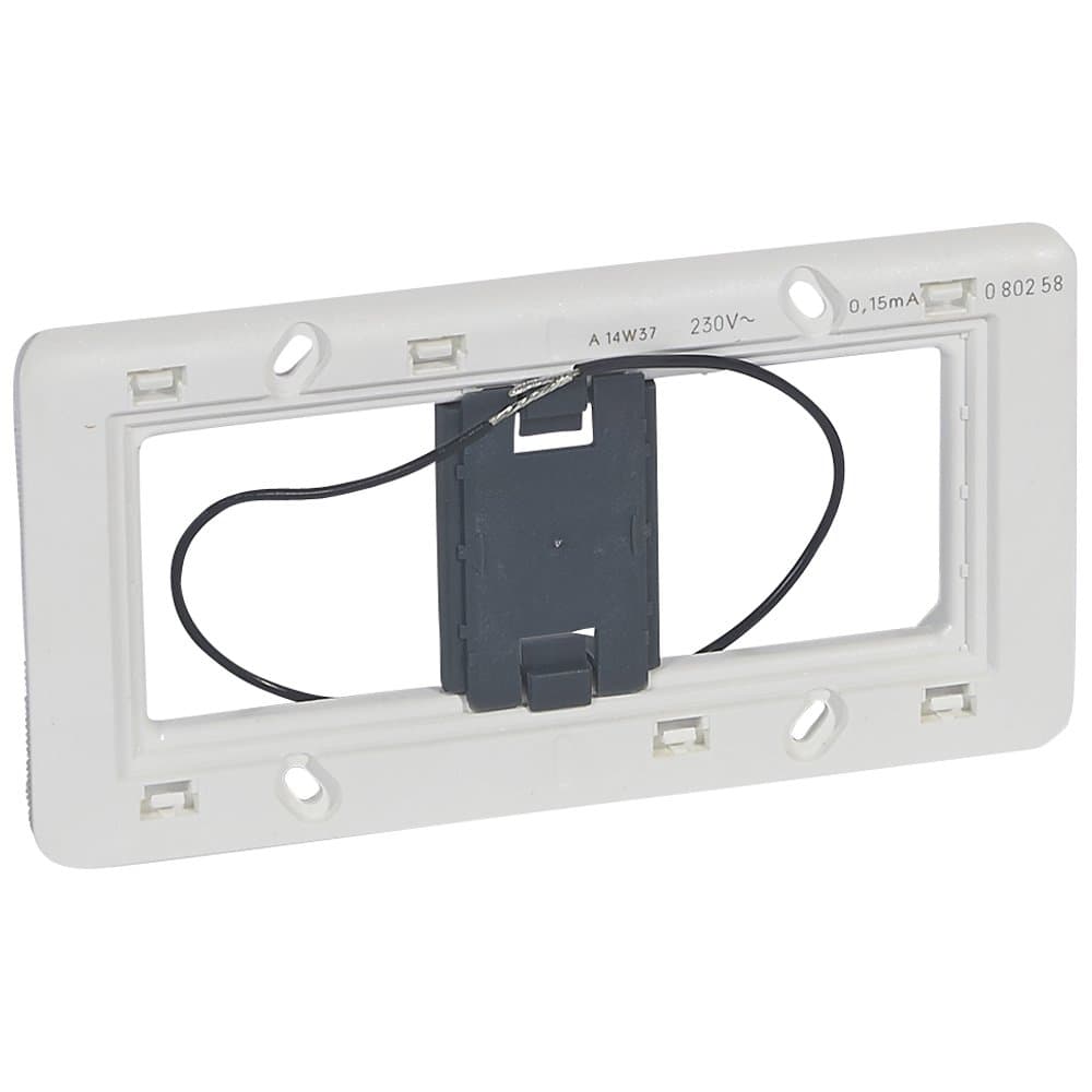 Legrand Mosaic Batibox Суппорт с подсветкой 2 -местный 4 модуля горизонтальный монтаж 080258