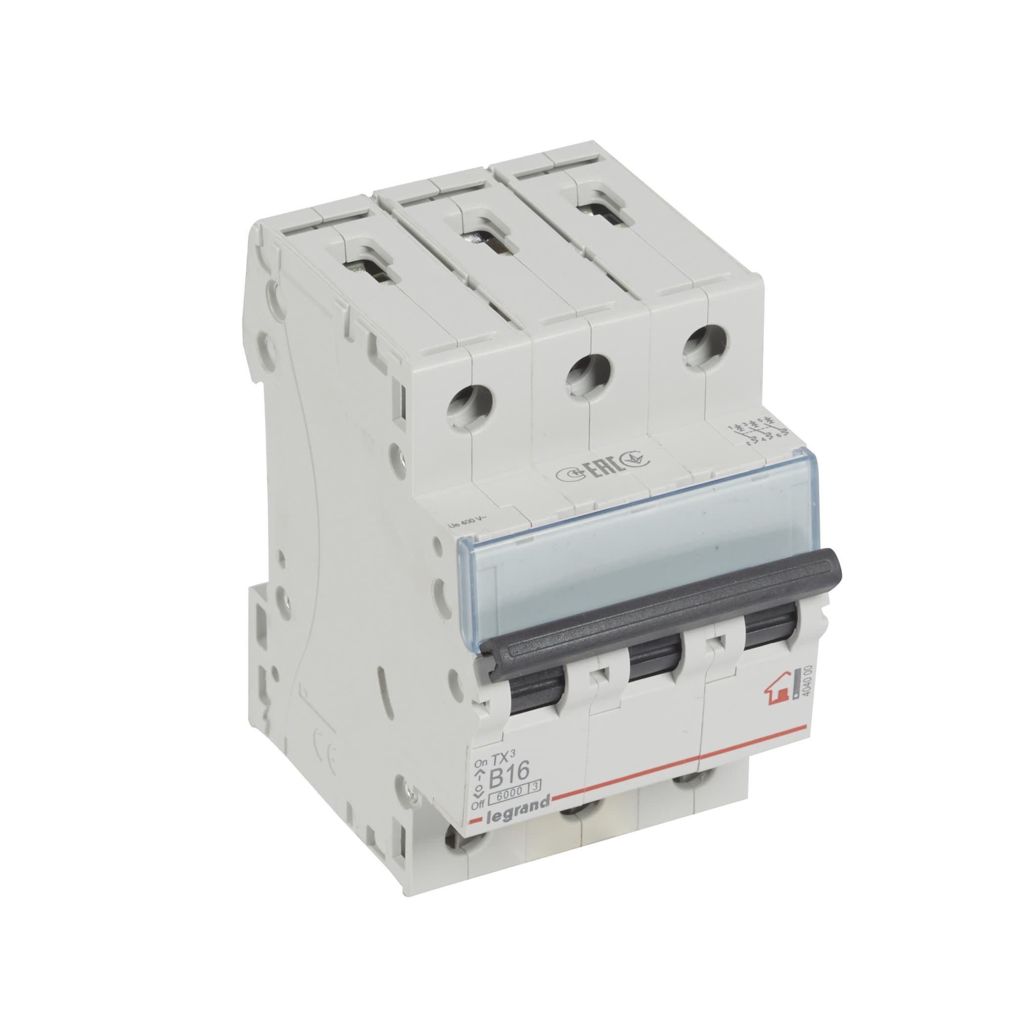 Legrand TX3 Автоматический выключатель 3P 16A (B) 6000 404000 — миниатюра 1