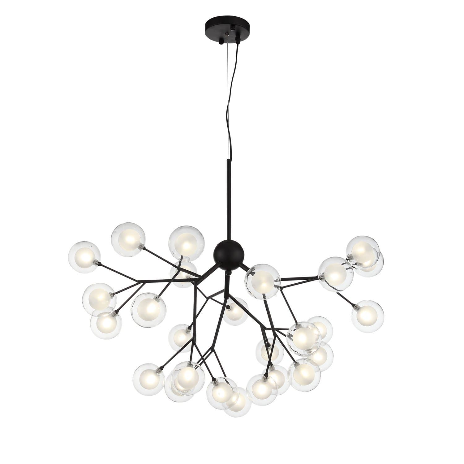 ST Luce SL376.403.27 Светильник подвесной Черный/Прозрачный, Белый G4 LED 27*2W — миниатюра 1