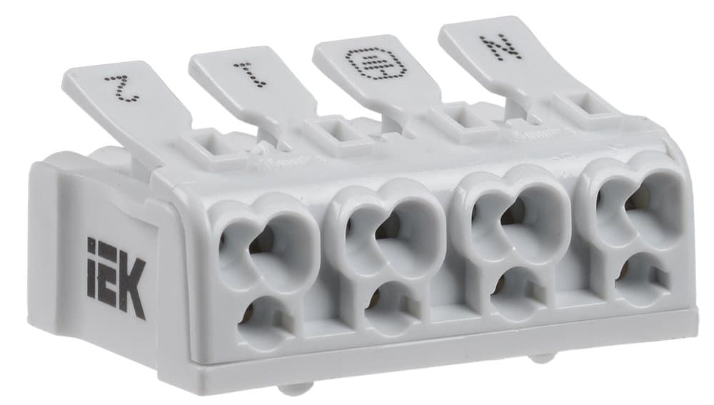 IEK Клемма пружинная соединительная КСПн4-2L+N+PE