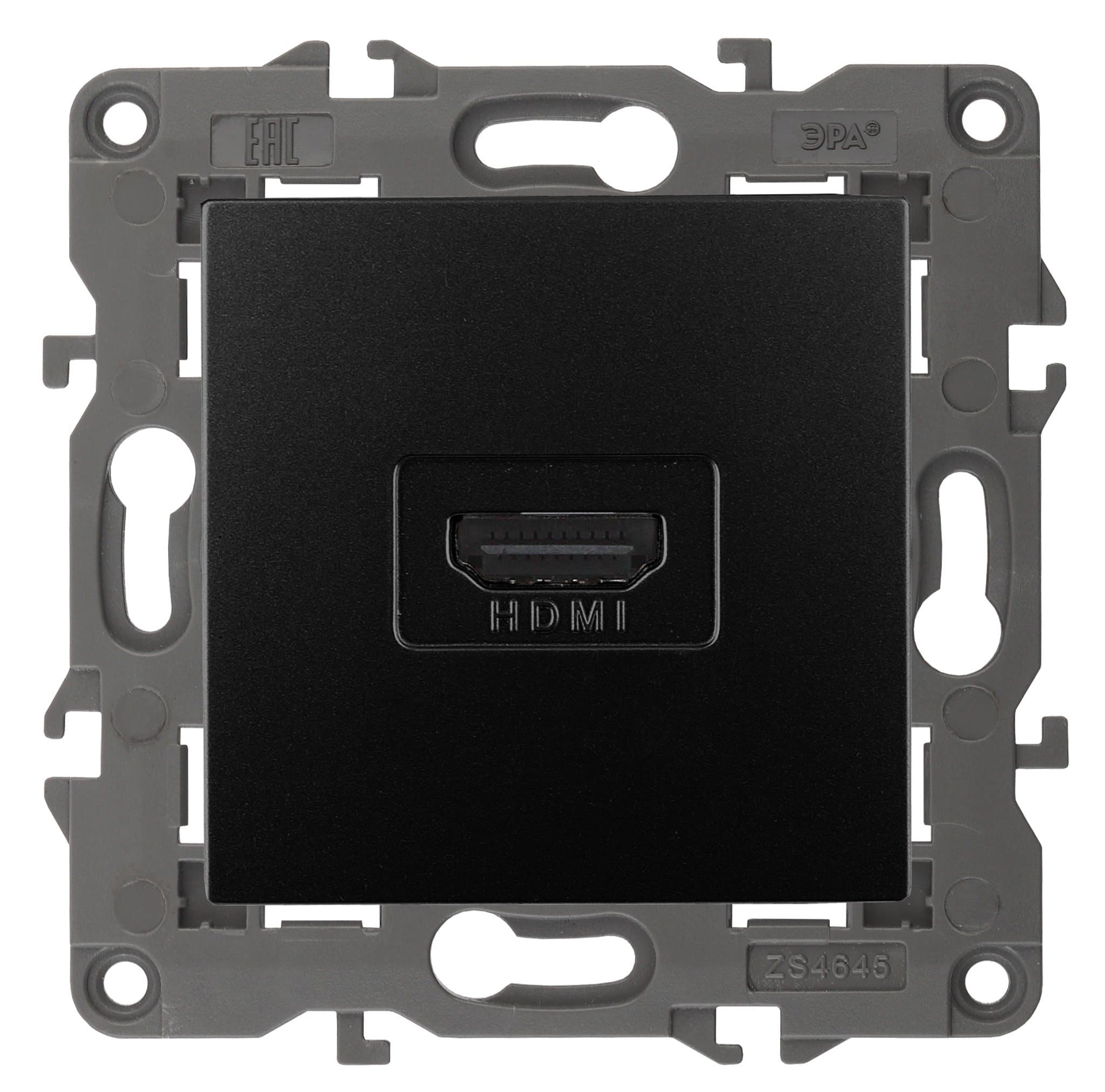 ЭРА 14-3114-05 Elegance Антрацит Розетка HDMI