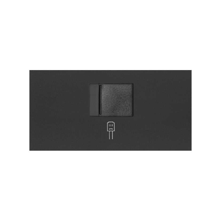 Simon 100 Черный матовый Накладка розетки RJ45 10000005-238