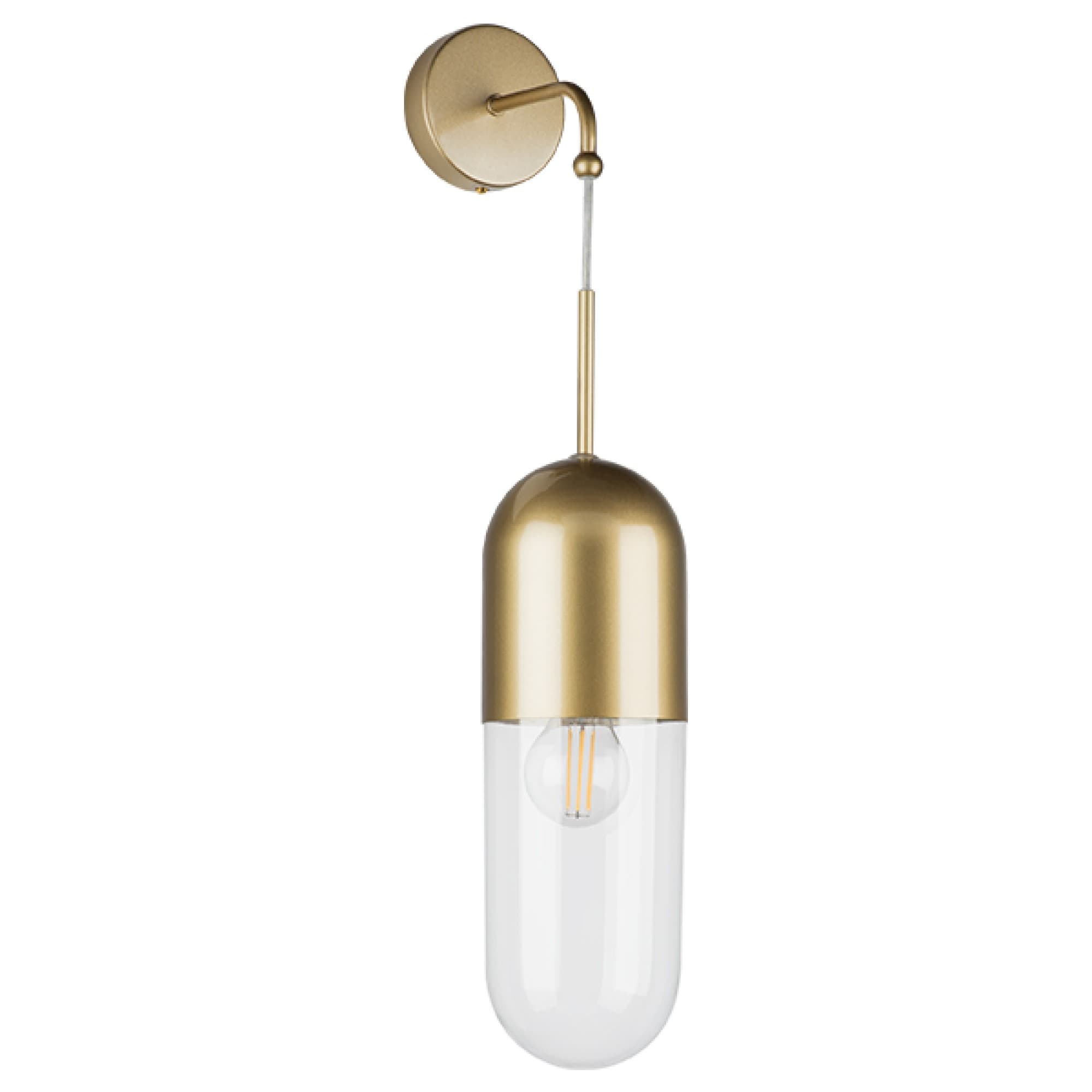 Lightstar 690513 (MB22501-1A ) Бра RAMO 1х40W E14 ШАМПАНЬ/ЗОЛОТО/ПРОЗРАЧНЫЙ (в комплекте), шт