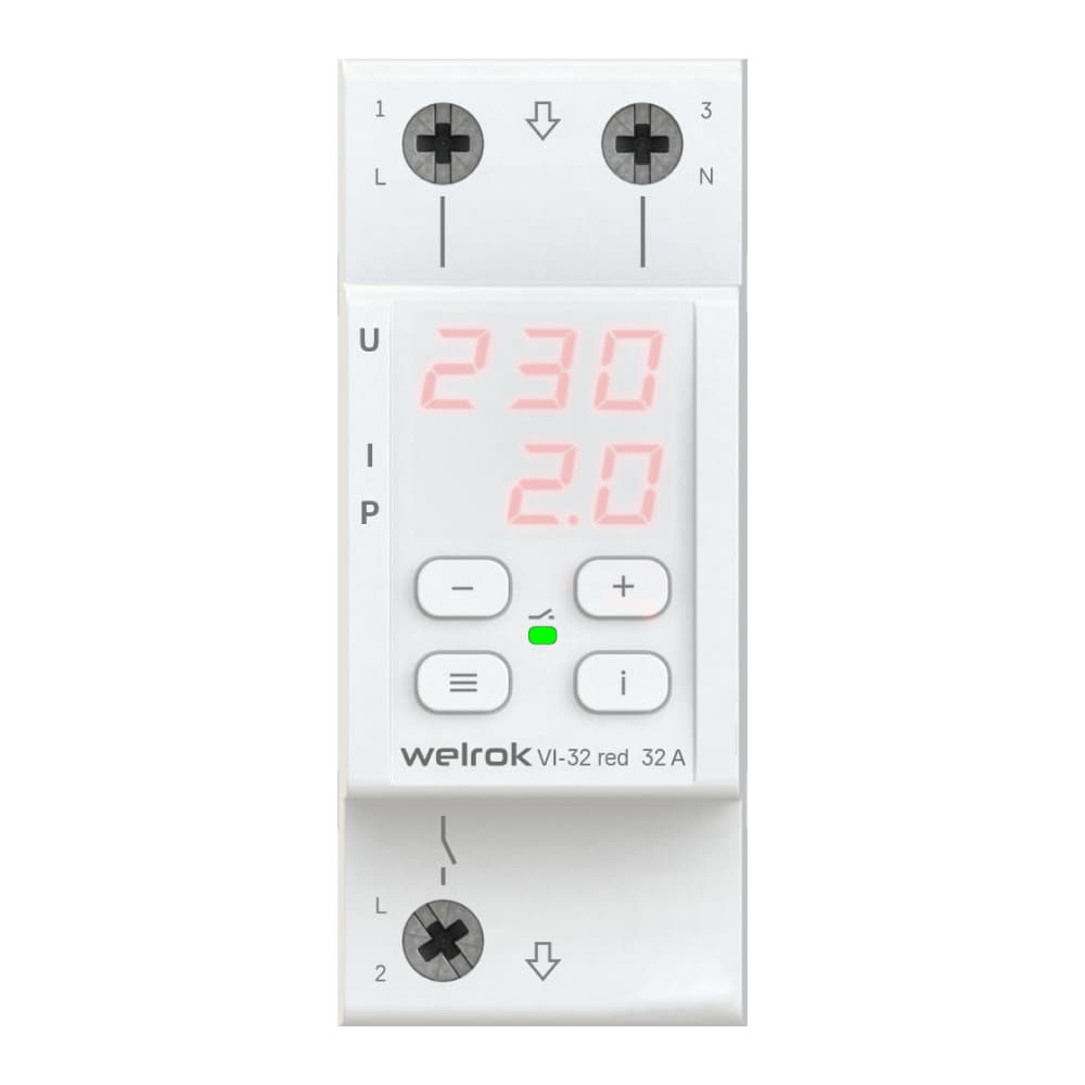 Welrok VI-32 red Реле напряжения с контролем тока
