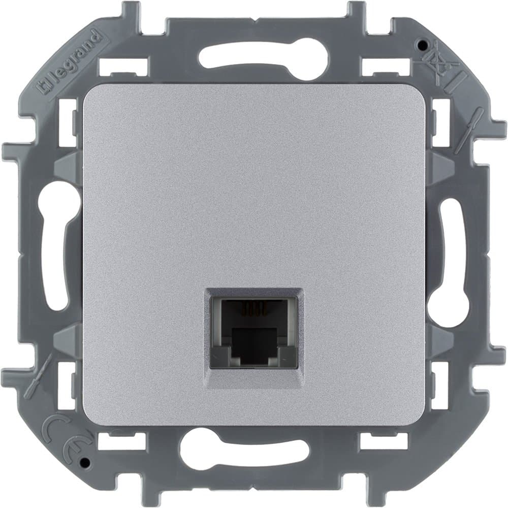 Legrand INSPIRIA Алюминий Телефонная розетка RJ11 673822