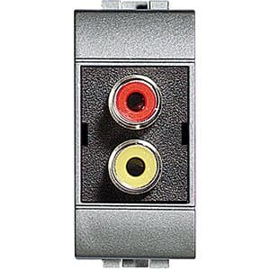BT LL Алюминий Разъём RCA под 2 штеккера тюльпан, 1 мод NT4269R