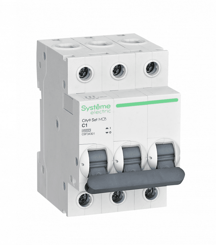 Systeme Electric City9 Set Автоматический выключатель C 1A 3P 4,5kA