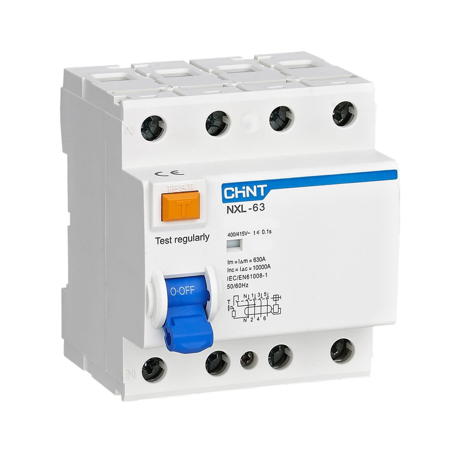CHINT УЗО NXL-63 6kA 3P+N 40A 30mA A (R)