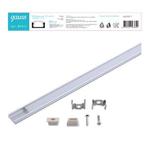 Gauss Профиль для ленты LED прямой - 2m BT411
