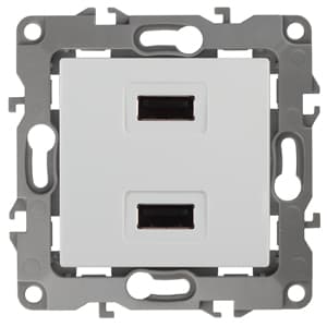 ЭРА 12-4110-01 Белый Устройство зарядное USB, 230В/5В-2100мА, IP20, 12