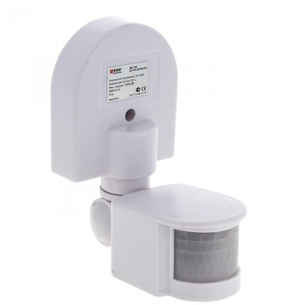 EKF PROxima ИК датчик движения наст. 1200Вт 180гр. до 12м IP44 MS-16C
